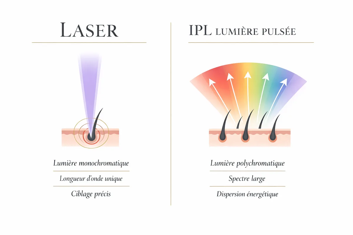 Comprendre l'épilation laser, son action sur la mélanine, les séances, les limites et les critères d'un centre sérieux avant de commencer.