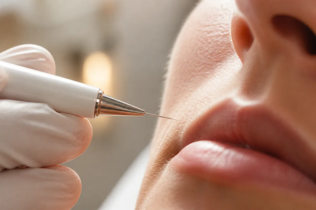 Électrolyse du visage : traiter le duvet fin avec délicatesse