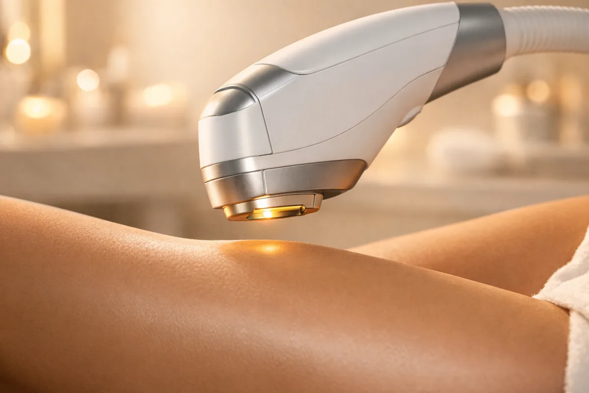Illustration pour epilation laser peau bronzee delai