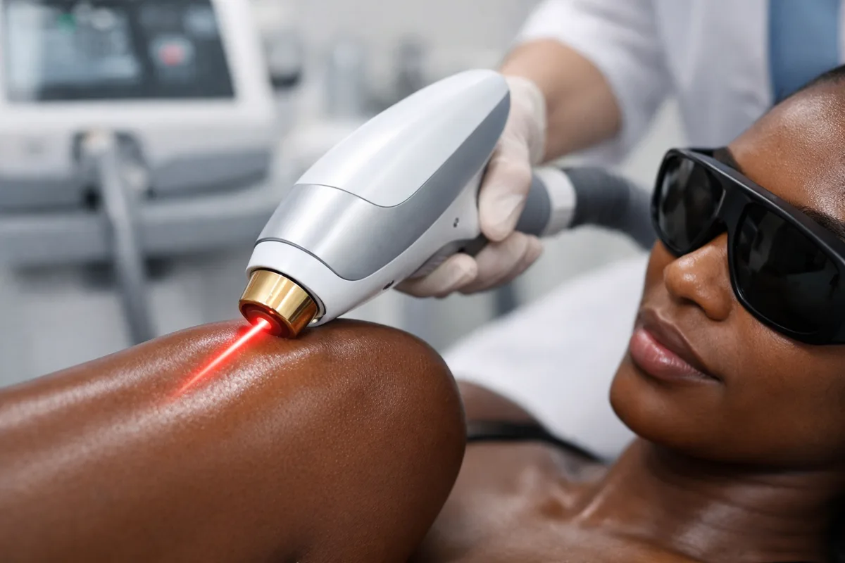 Laser Nd:YAG et peau foncée : la prudence éclairée